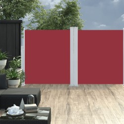 vidaXL Ausziehbare Seitenmarkise Rot 160 x 600 cm