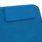 Klappbare Strandmatte 2 Stk. Stahl und Stoff Blau Klappbare Strandmatte 2 Stk. Stahl und Stoff Blau