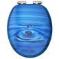 vidaXL Toilettensitze Soft-Close-Deckel 2 Stk. MDF Blau Wassertropfen vidaXL Toilettensitze Soft-Close-Deckel 2 Stk. MDF Blau Wassertropfen