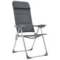 Campingstuhl 2 Stk. Grau 58 x 69 x 111 cm Aluminium Campingstuhl 2 Stk. Grau 58 x 69 x 111 cm Aluminium