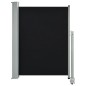 vidaXL Ausziehbare Seitenmarkise 100 x 300 cm Schwarz vidaXL Ausziehbare Seitenmarkise 100 x 300 cm Schwarz