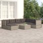 vidaXL 7-tlg. Garten-Lounge-Set mit Kissen Grau Poly Rattan vidaXL 7-tlg. Garten-Lounge-Set mit Kissen Grau Poly Rattan