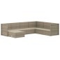 vidaXL 7-tlg. Garten-Lounge-Set mit Kissen Grau Poly Rattan vidaXL 7-tlg. Garten-Lounge-Set mit Kissen Grau Poly Rattan