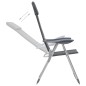 Campingstuhl 2 Stk. Grau 58 x 69 x 111 cm Aluminium Campingstuhl 2 Stk. Grau 58 x 69 x 111 cm Aluminium