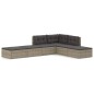 vidaXL 6-tlg. Garten-Lounge-Set mit Kissen Grau Poly Rattan vidaXL 6-tlg. Garten-Lounge-Set mit Kissen Grau Poly Rattan