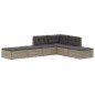 vidaXL 6-tlg. Garten-Lounge-Set mit Kissen Grau Poly Rattan vidaXL 6-tlg. Garten-Lounge-Set mit Kissen Grau Poly Rattan