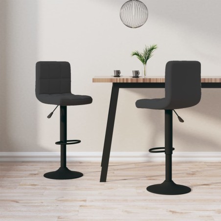 vidaXL Barhocker 2 Stk. Schwarz Samt 