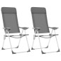 Klappbare Campingstühle 2 Stk. Grau Aluminium Klappbare Campingstühle 2 Stk. Grau Aluminium