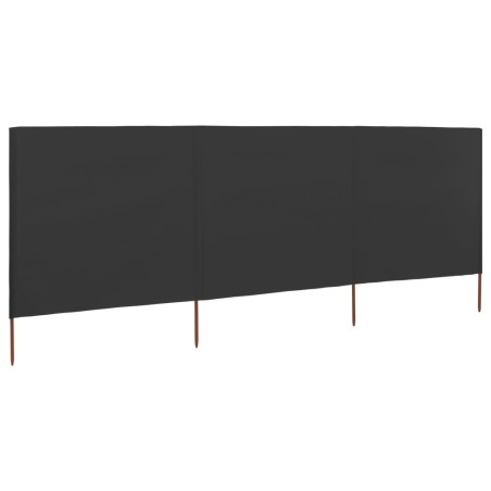 vidaXL 3-teiliges Windschutzgewebe 400 x 120 cm Anthrazit