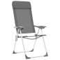 Klappbare Campingstühle 2 Stk. Grau Aluminium Klappbare Campingstühle 2 Stk. Grau Aluminium