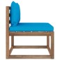 vidaXL Outdoor-Mittelsofa Paletten mit Kissen in Blau vidaXL Outdoor-Mittelsofa Paletten mit Kissen in Blau