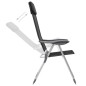 vidaXL Klappbare Campingstühle 4 Stk. Aluminium Schwarz vidaXL Klappbare Campingstühle 4 Stk. Aluminium Schwarz