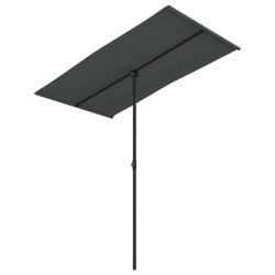 vidaXL Sonnenschirm mit Aluminium-Mast 180 x 110 cm Anthrazit 