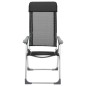 vidaXL Klappbare Campingstühle 4 Stk. Aluminium Schwarz vidaXL Klappbare Campingstühle 4 Stk. Aluminium Schwarz