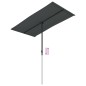 vidaXL Sonnenschirm mit Aluminium-Mast 180 x 110 cm Anthrazit vidaXL Sonnenschirm mit Aluminium-Mast 180 x 110 cm Anthrazit