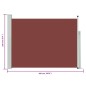 vidaXL Ausziehbare Seitenmarkise 100×500 cm Braun vidaXL Ausziehbare Seitenmarkise 100×500 cm Braun