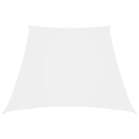 vidaXL Sonnensegel Oxford-Gewebe Trapezförmig 3/5x4 m Weiß