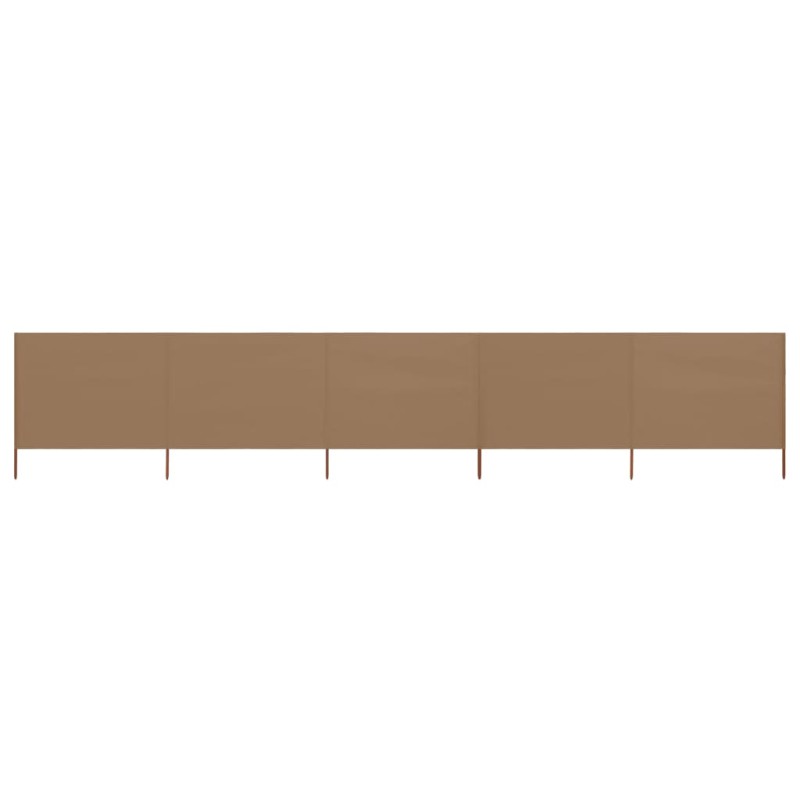 vidaXL 5-teiliges Windschutzgewebe 600 x 160 cm Taupe vidaXL 5-teiliges Windschutzgewebe 600 x 160 cm Taupe