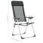 vidaXL Klappbare Campingstühle 4 Stk. Aluminium Schwarz vidaXL Klappbare Campingstühle 4 Stk. Aluminium Schwarz