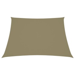 vidaXL Sonnensegel Oxford-Gewebe Trapezförmig 3/5x4 m Beige