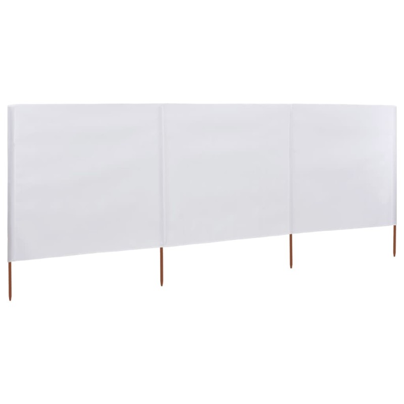 vidaXL 3-teiliges Windschutzgewebe 400 x 120 cm Weiß vidaXL 3-teiliges Windschutzgewebe 400 x 120 cm Weiß