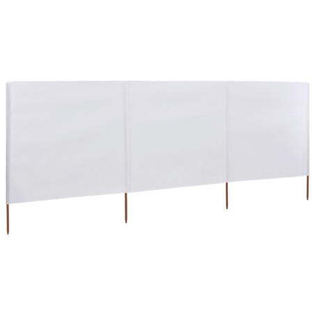 vidaXL 3-teiliges Windschutzgewebe 400 x 120 cm Weiß 