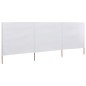 vidaXL 3-teiliges Windschutzgewebe 400 x 120 cm Weiß vidaXL 3-teiliges Windschutzgewebe 400 x 120 cm Weiß