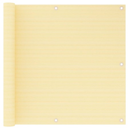 vidaXL Balkon-Sichtschutz Beige 90x500 cm HDPE 
