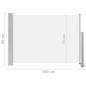 vidaXL Ausziehbare Seitenmarkise 80×300 cm Creme