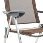 Klappbare Campingstühle 2 Stk. Aluminium Braun Klappbare Campingstühle 2 Stk. Aluminium Braun