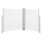 vidaXL Ausziehbare Seitenmarkise Doppelt 170 x 600 cm Creme vidaXL Ausziehbare Seitenmarkise Doppelt 170 x 600 cm Creme