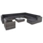 12-tlg. Garten-Lounge-Set mit Auflagen Poly Rattan Grau 12-tlg. Garten-Lounge-Set mit Auflagen Poly Rattan Grau
