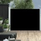 vidaXL Ausziehbare Seitenmarkise 100×500 cm Schwarz vidaXL Ausziehbare Seitenmarkise 100×500 cm Schwarz
