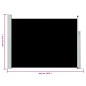 vidaXL Ausziehbare Seitenmarkise 100×500 cm Schwarz vidaXL Ausziehbare Seitenmarkise 100×500 cm Schwarz