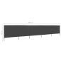 vidaXL 5-teiliges Windschutzgewebe 600 x 80 cm Anthrazit vidaXL 5-teiliges Windschutzgewebe 600 x 80 cm Anthrazit