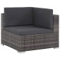 12-tlg. Garten-Lounge-Set mit Auflagen Poly Rattan Grau 12-tlg. Garten-Lounge-Set mit Auflagen Poly Rattan Grau
