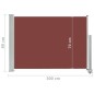 vidaXL Ausziehbare Seitenmarkise 80×300 cm Braun vidaXL Ausziehbare Seitenmarkise 80×300 cm Braun