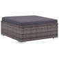 12-tlg. Garten-Lounge-Set mit Auflagen Poly Rattan Grau 12-tlg. Garten-Lounge-Set mit Auflagen Poly Rattan Grau