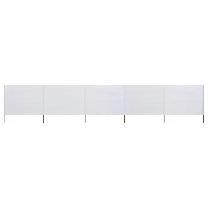 vidaXL 5-teiliges Windschutzgewebe 600 x 160 cm Sandweiß vidaXL 5-teiliges Windschutzgewebe 600 x 160 cm Sandweiß