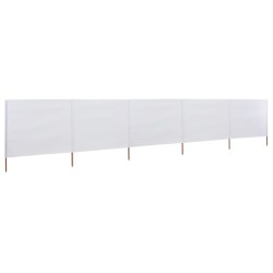 vidaXL 5-teiliges Windschutzgewebe 600 x 160 cm Sandweiß