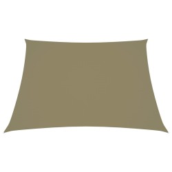 vidaXL Sonnensegel Oxford-Gewebe Trapezförmig 2/4x3 m Beige