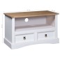 vidaXL TV-Schrank Mexiko-Stil Kiefernholz Weiß 91x43x56 cm vidaXL TV-Schrank Mexiko-Stil Kiefernholz Weiß 91x43x56 cm