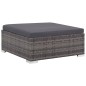 6-tlg. Garten-Lounge-Set mit Auflagen Poly Rattan Grau 6-tlg. Garten-Lounge-Set mit Auflagen Poly Rattan Grau