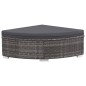 6-tlg. Garten-Lounge-Set mit Auflagen Poly Rattan Grau 6-tlg. Garten-Lounge-Set mit Auflagen Poly Rattan Grau