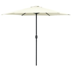 vidaXL Sonnenschirm mit Aluminium-Mast 270 x 246 cm Sandweiß