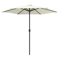 vidaXL Sonnenschirm mit Aluminium-Mast 270 x 246 cm Sandweiß