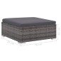 6-tlg. Garten-Lounge-Set mit Auflagen Poly Rattan Grau 6-tlg. Garten-Lounge-Set mit Auflagen Poly Rattan Grau