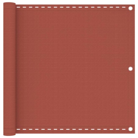 vidaXL Balkon-Sichtschutz Terracotta-Rot 90x600 cm HDPE