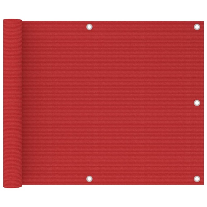 vidaXL Balkon-Sichtschutz Rot 75x500 cm HDPE vidaXL Balkon-Sichtschutz Rot 75x500 cm HDPE