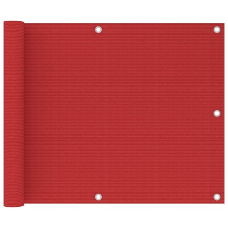 vidaXL Balkon-Sichtschutz Rot 75x500 cm HDPE 